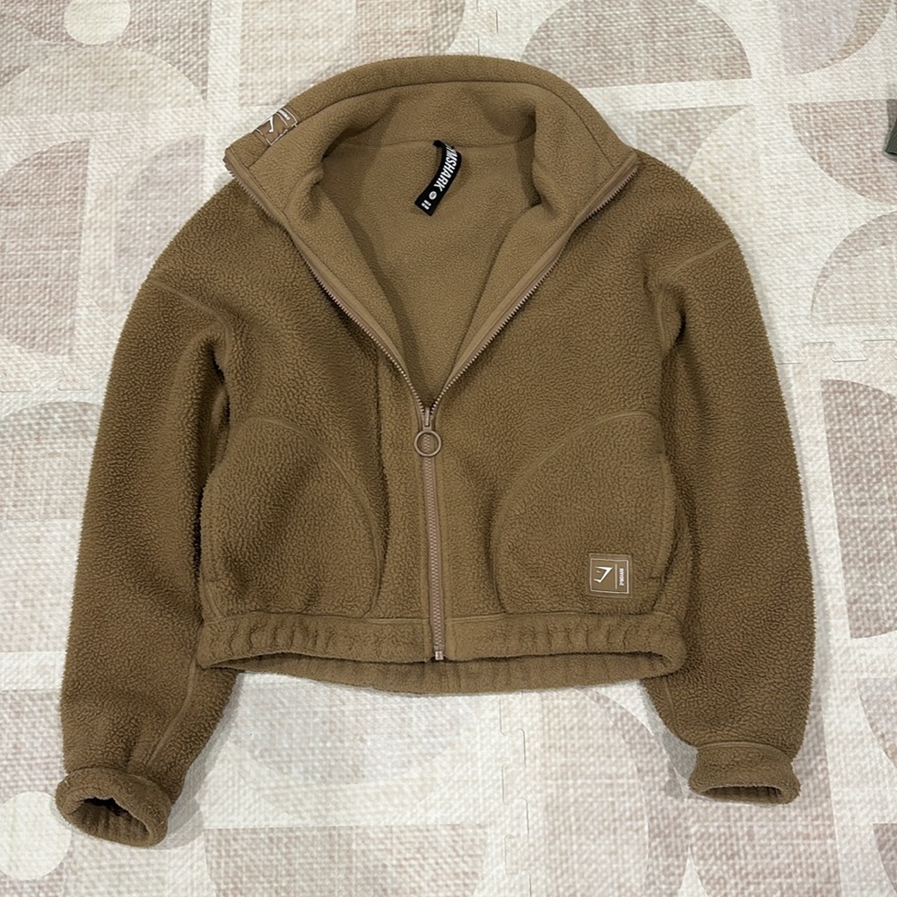 Gymshark Tan Fleece Jacket